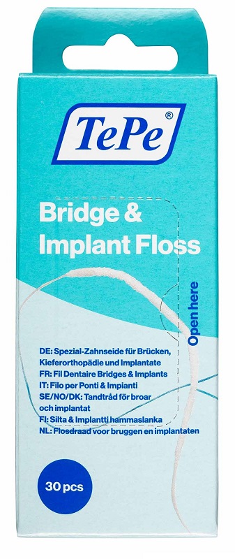 TEPE FILO PONTI & IMPIANTI TEPE BRIDGE & IMPLANT FLOSS 30 PEZZI - Newepa Srl