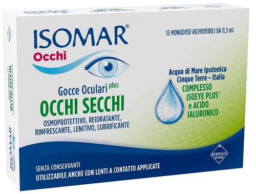 ISOMAR OCCHI SECCHI PLUS GOCCE OCULARI ACIDO IALURONICO 0,20% 15 FLACONCINI - Newepa Srl