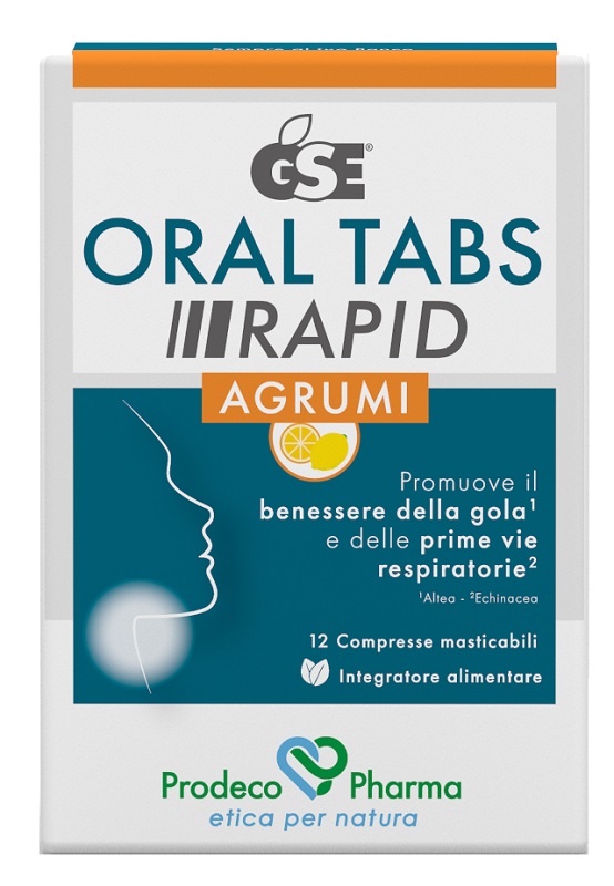 GSE ORAL TABS RAPID AGRUMI 12 COMPRESSE MASTICABILI - Newepa Srl